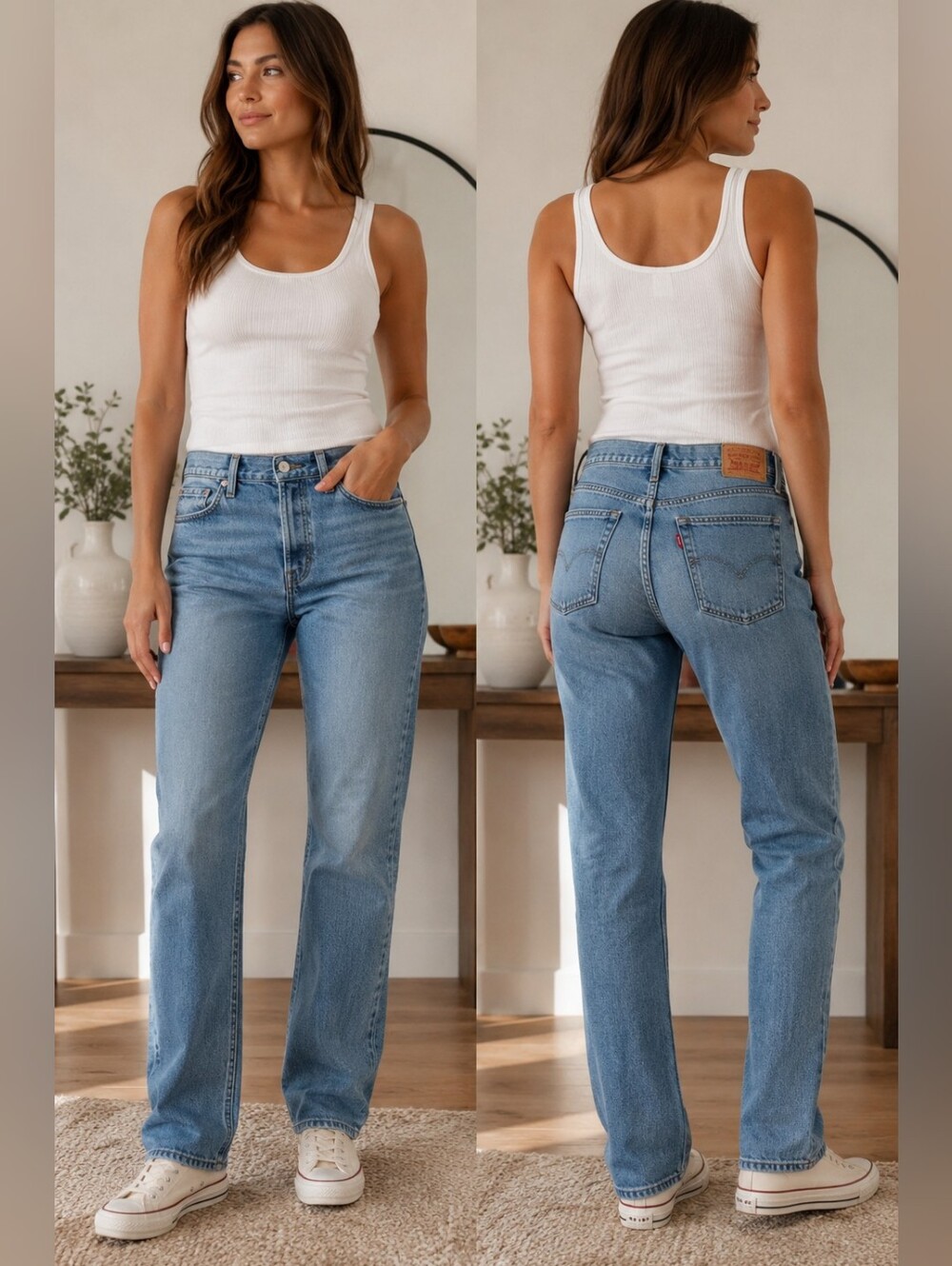 Levi's Women's Blue Straight Leg Jeans Size 27 Classic Denim